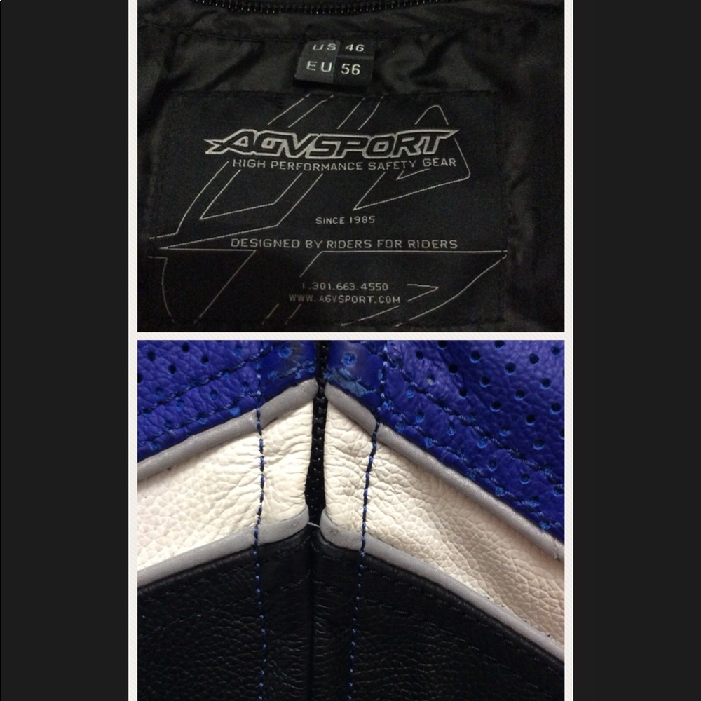 AGV Sport Laguna Leather Motorcycle ๐ Jacket ๐ - Picture 8 of 8